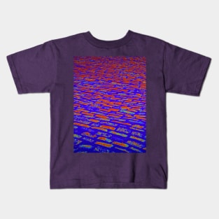 Hot blue and red Cobbles Kids T-Shirt